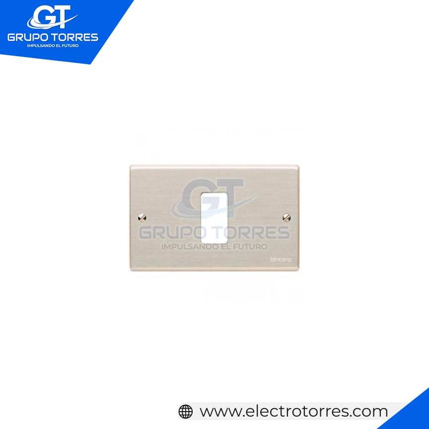 PLACA ALUMINIO 1 MOD. C/SOPORTE CHAMPAGNE
