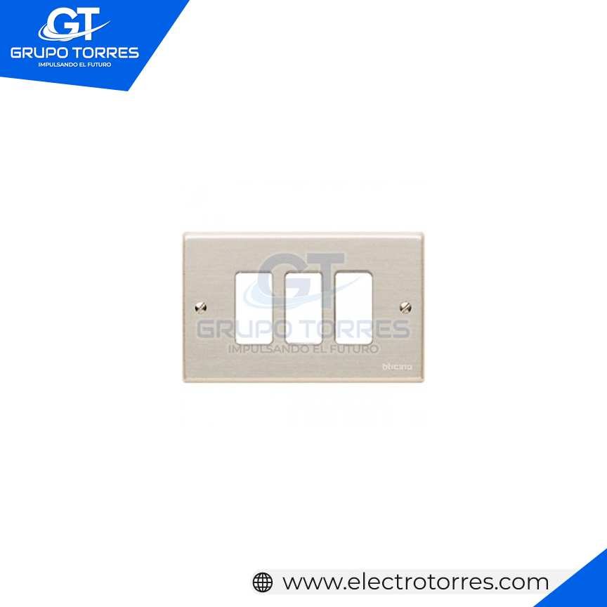 PLACA ALUMINIO 3 MOD. C/SOPORTE CHAMPAGNE