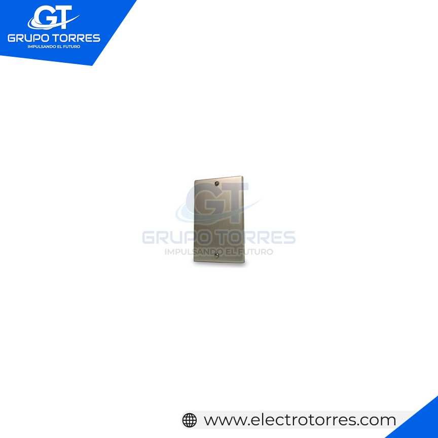PLACA ALUMINIO CIEGA C/SOPORTE CHAMPAGNE