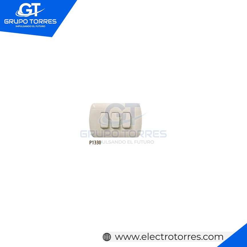INTERRUCTOR TRIPLE 10A MARFIL