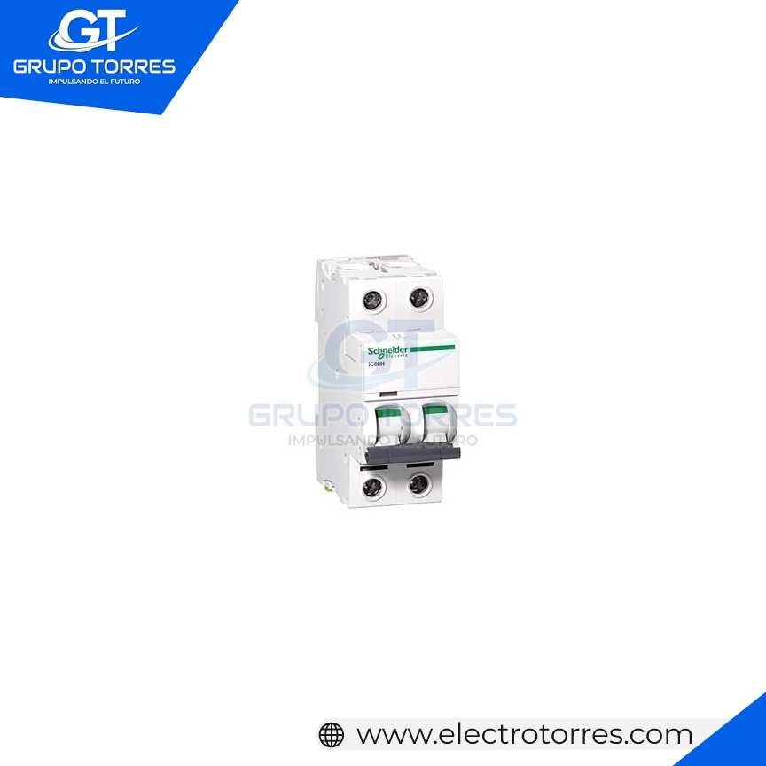 schneider termico 2P 10A iC60H T/RIEL 30KA 230VAC