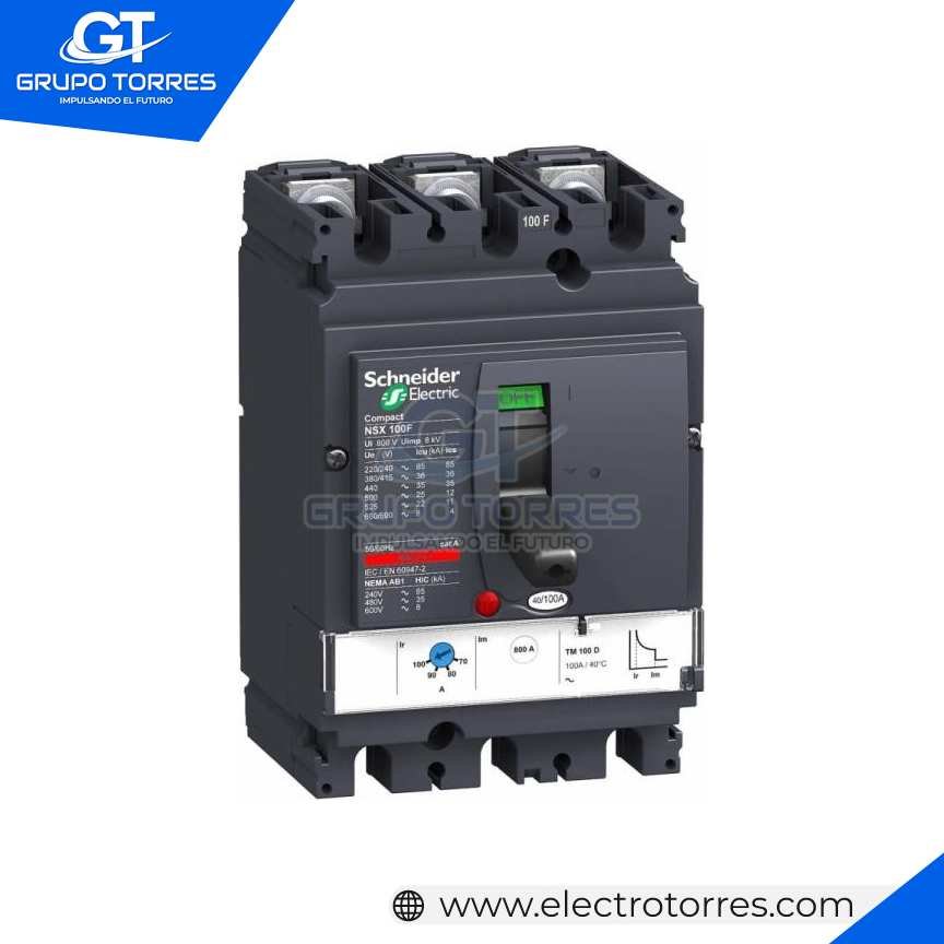 schneider Inter. Regul. NSX 100H, 56-80A 100KA 220V