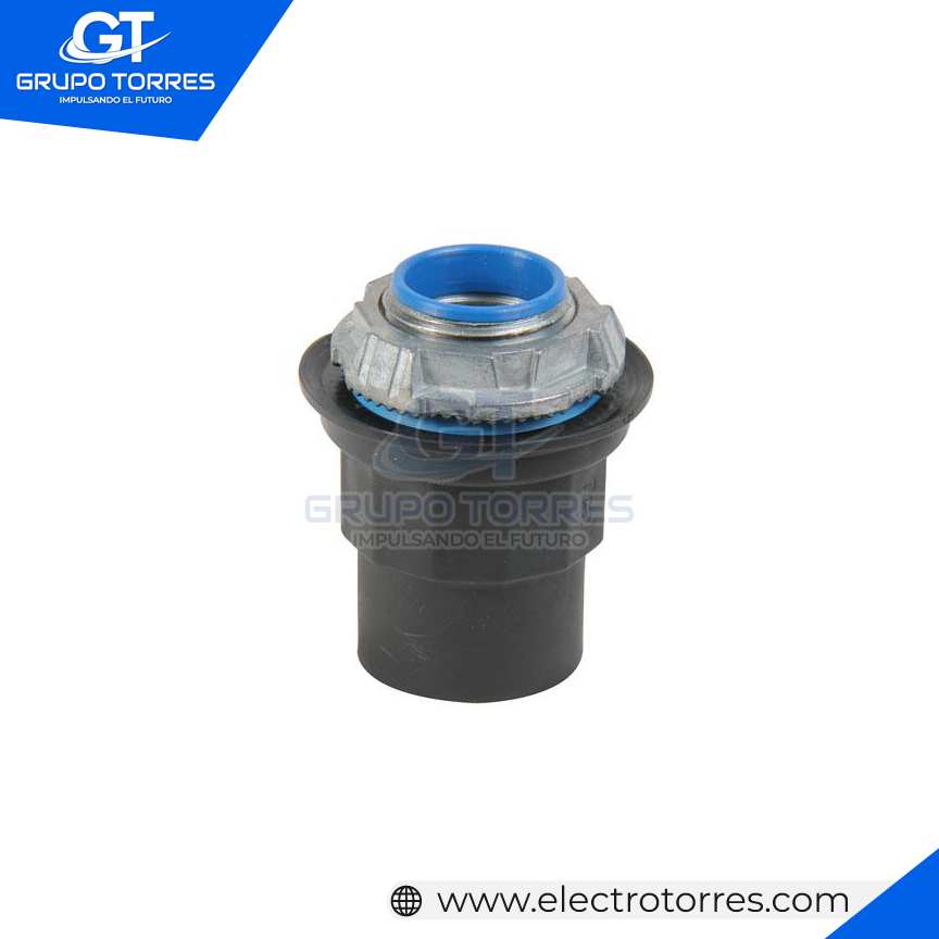 CONECTOR OCAL CON REVESTIMIENTO DE PVC 1´´